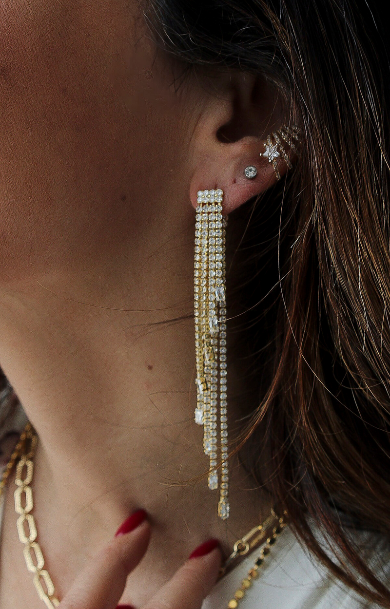 Multi Waterfall Earring &amp; Mini Light Point – 3 in 1