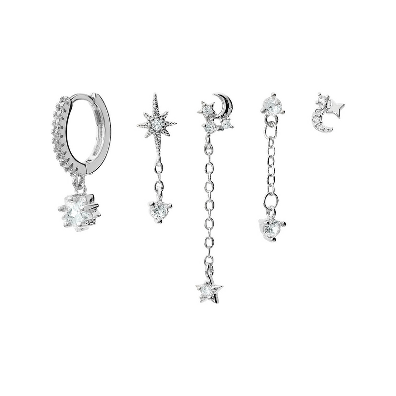 Set of 5 Mini Drop Earrings