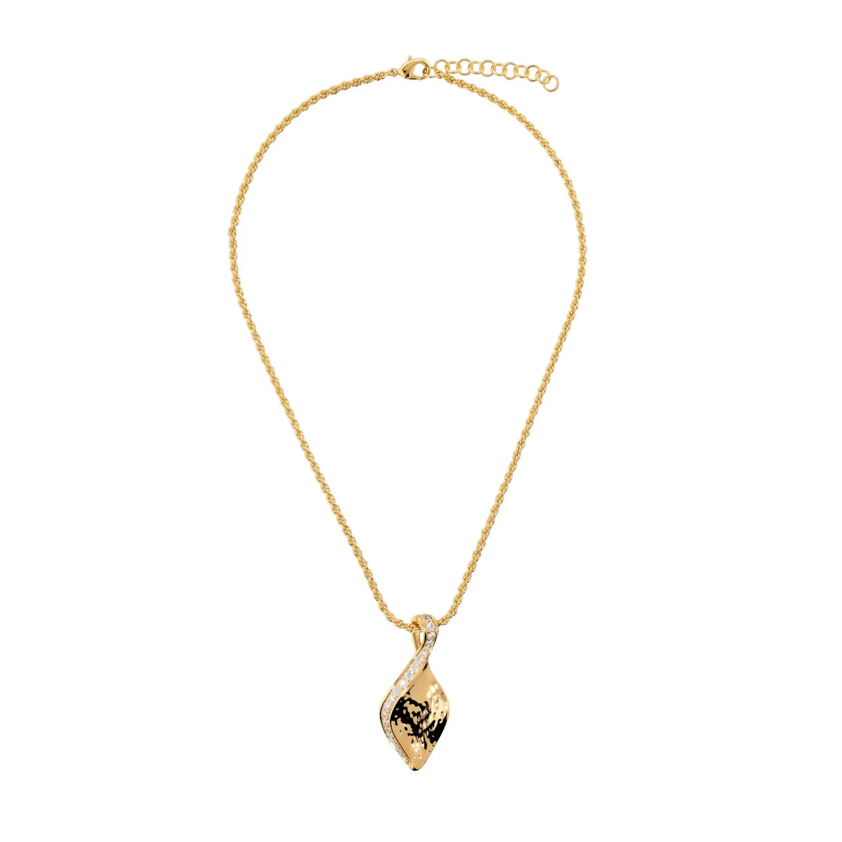 Collana Foglia con Catena a Cordino - L DI LINDA
