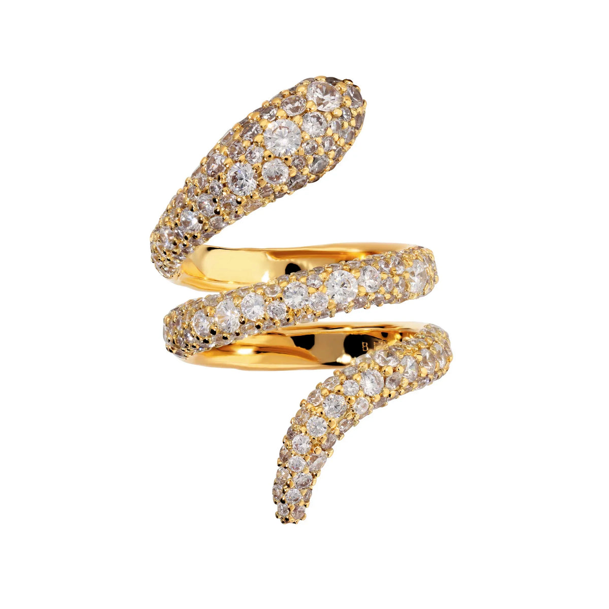 Anello Serpente con Zirconi Bianchi - L DI LINDA