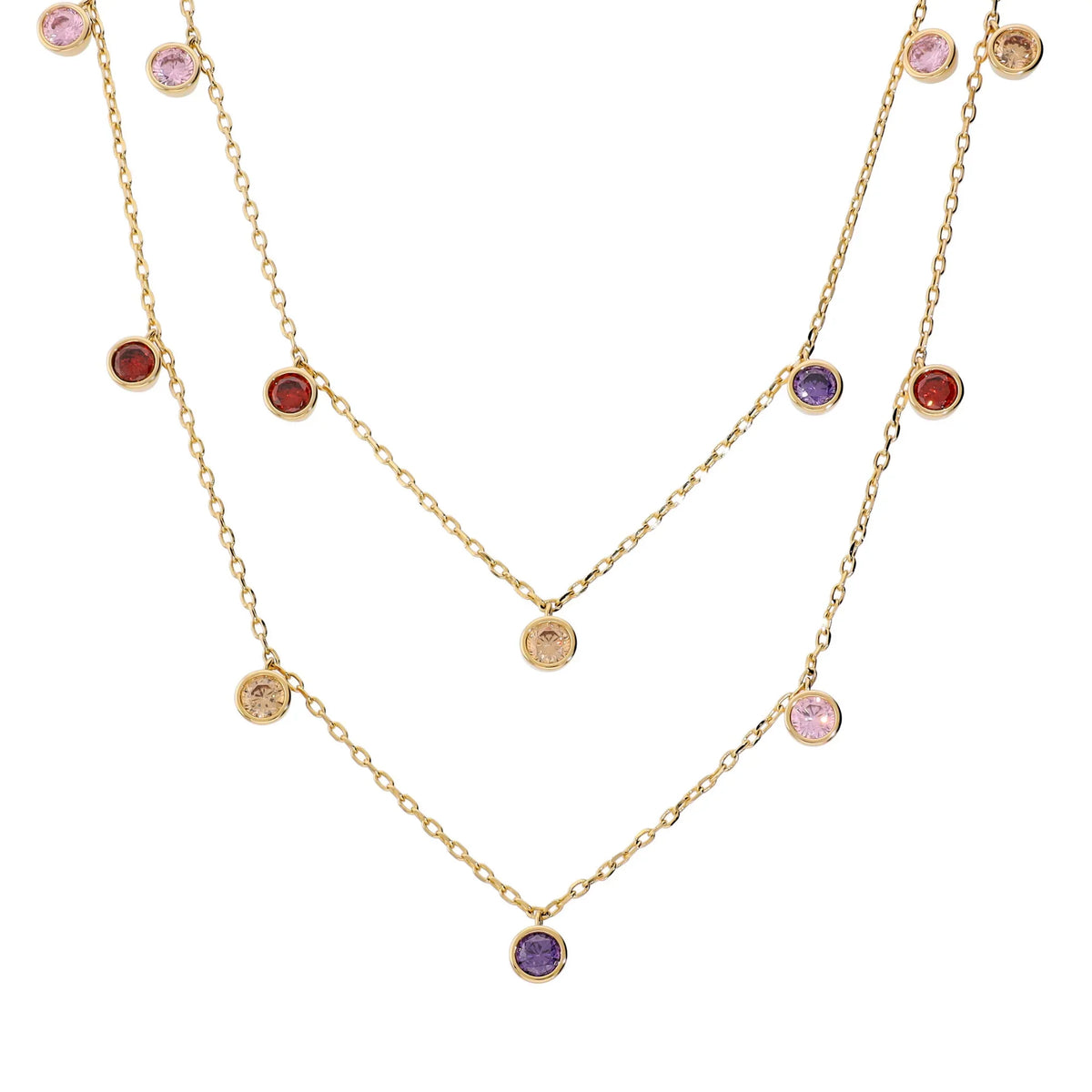 Collana Ciondolini Lunga – Multicolor Rosé - L DI LINDA