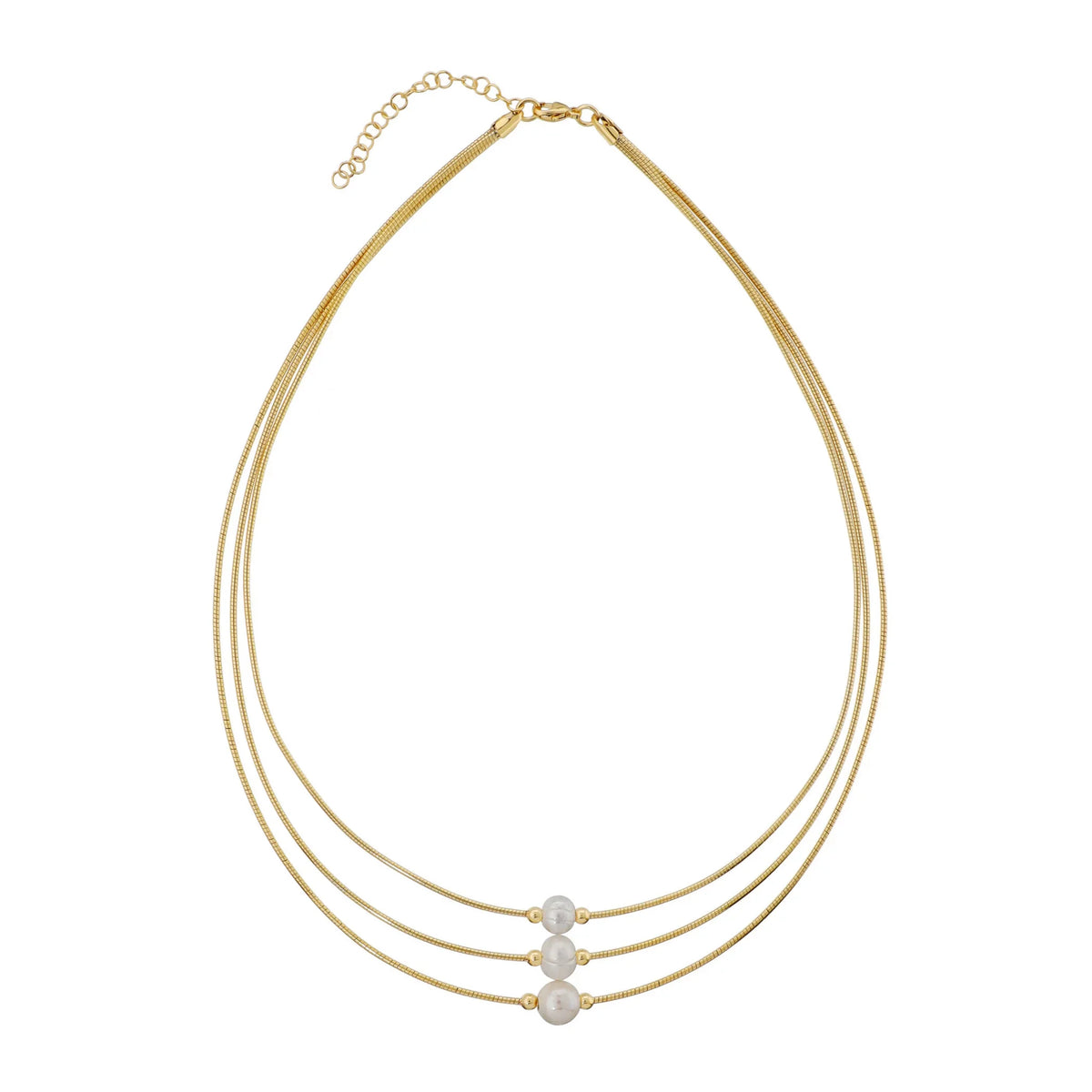 Collana Tripla Perla - L DI LINDA