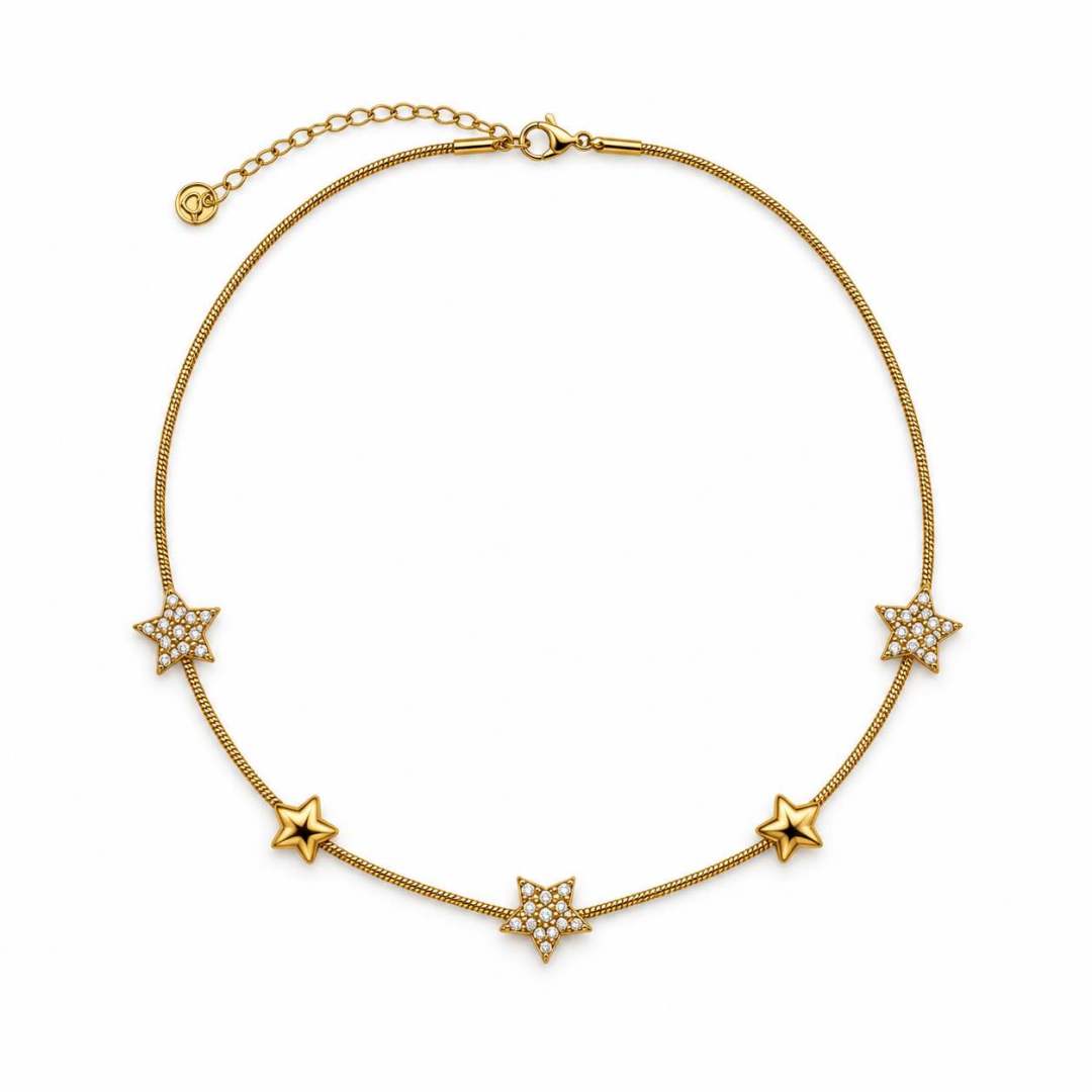 Collana filo e stelle