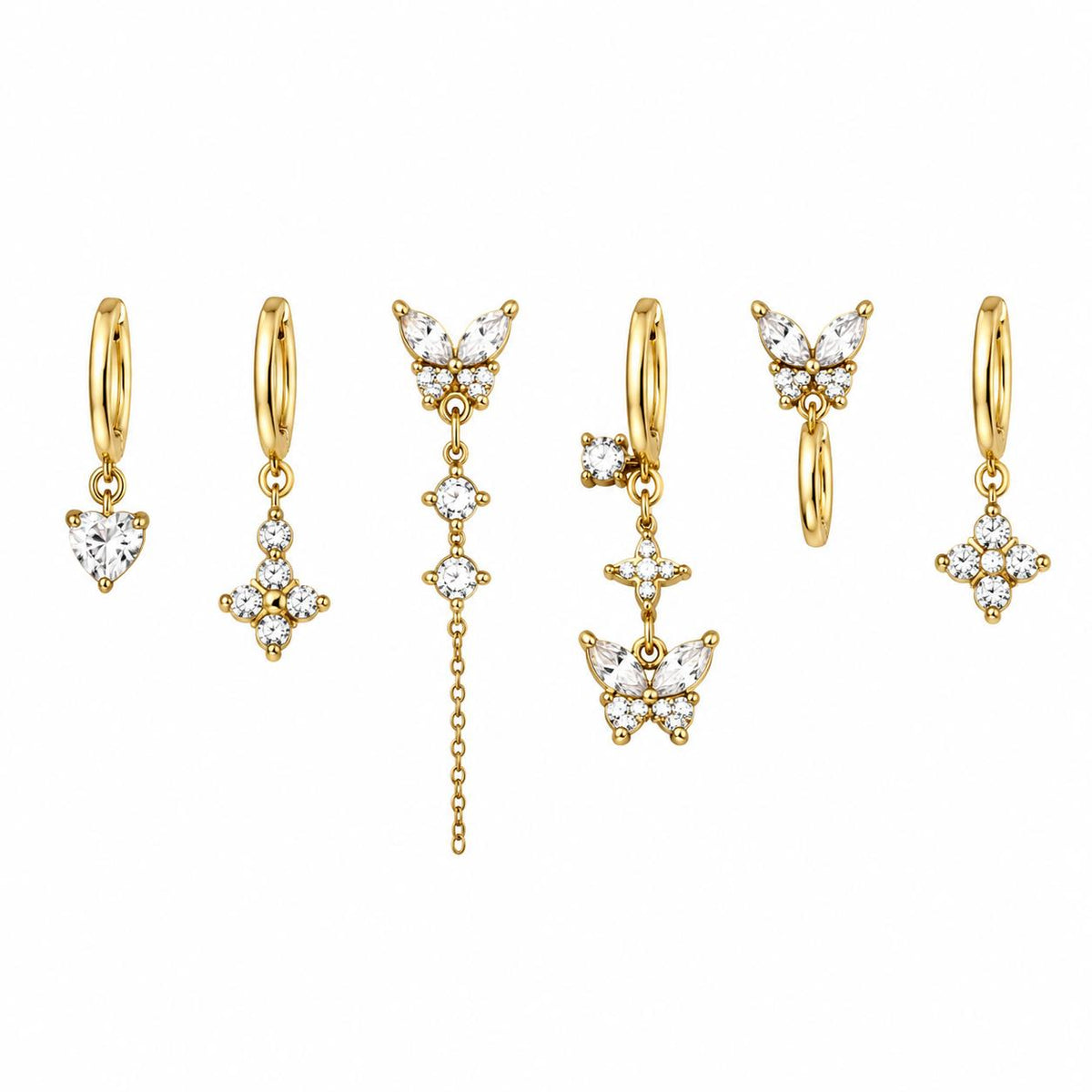 Set Orecchini farfalla