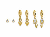 Set 3 COPPIE di Orecchini Fiore di Luce