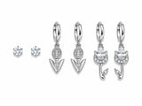 Set 3 COPPIE di Orecchini Fiore di Luce