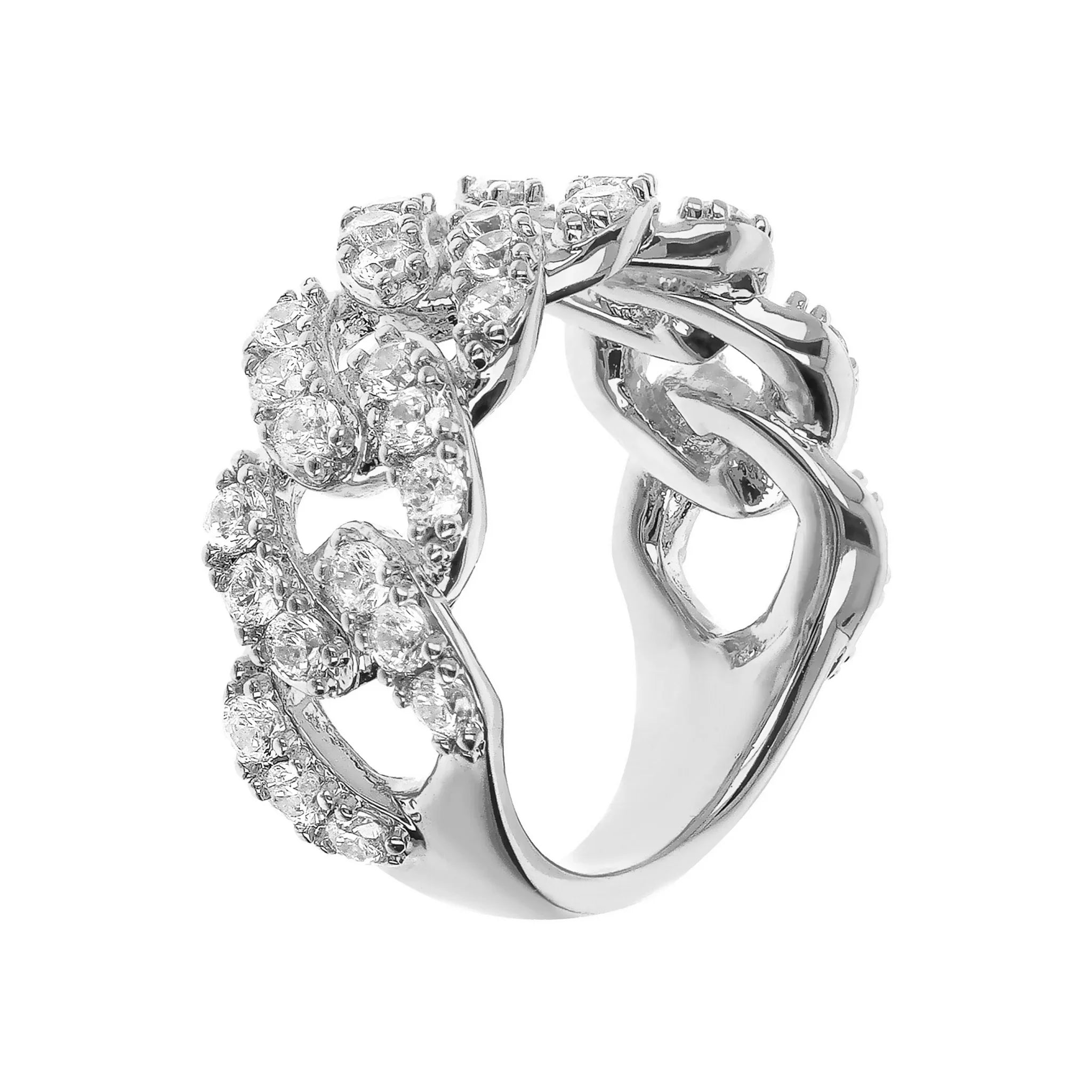 Anello Grumetta con Zirconi - L DI LINDA