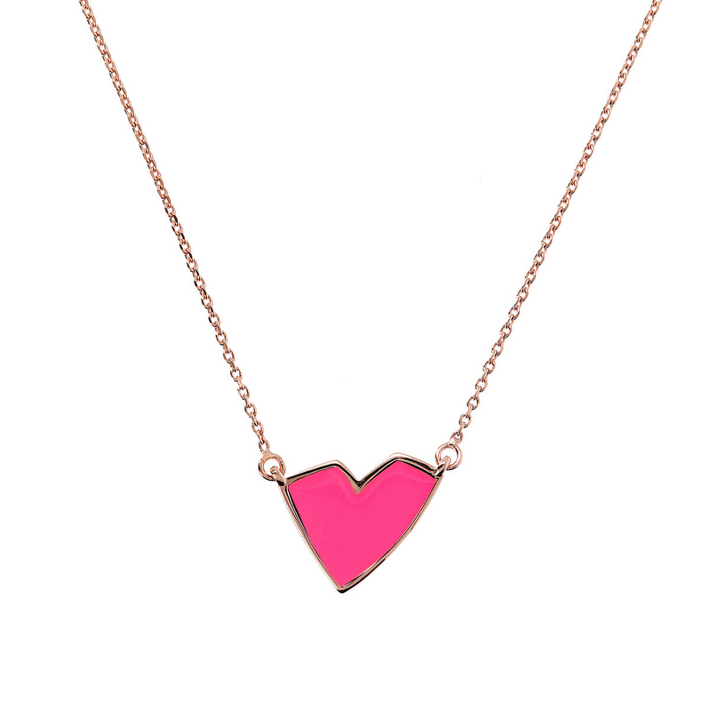 Glitter or Red Heart Necklace by Netali Nissim