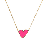 Glitter or Red Heart Necklace by Netali Nissim
