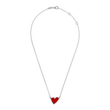 Glitter or Red Heart Necklace by Netali Nissim