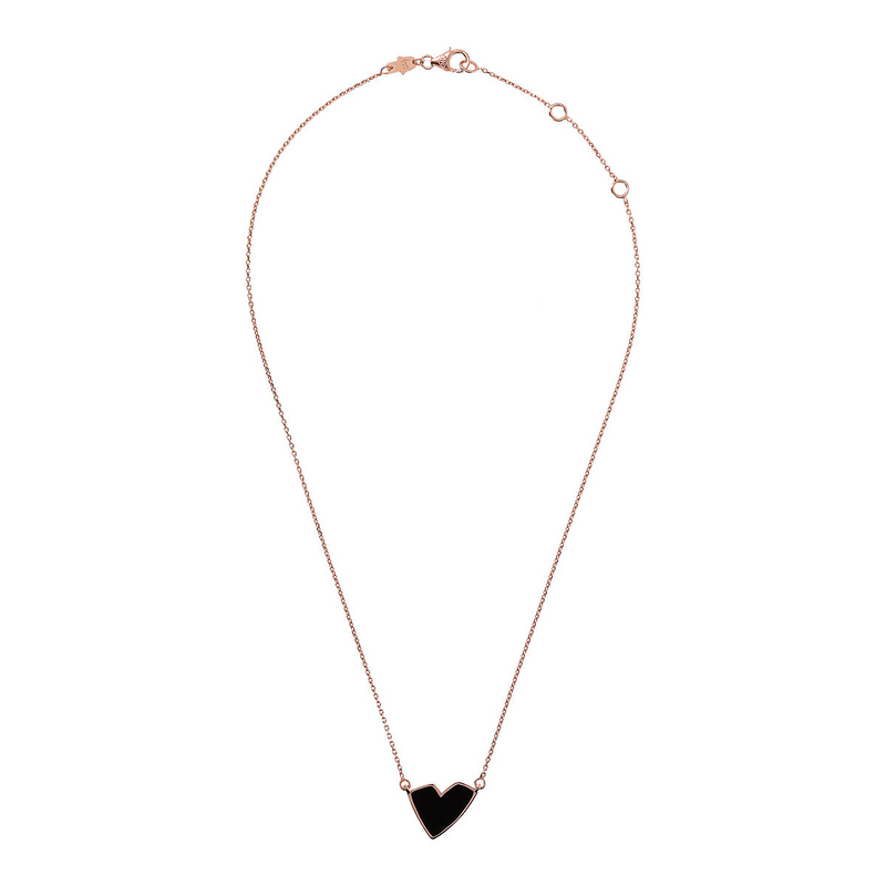 Glitter or Red Heart Necklace by Netali Nissim