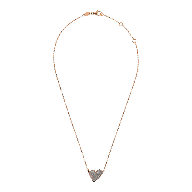 Glitter or Red Heart Necklace by Netali Nissim