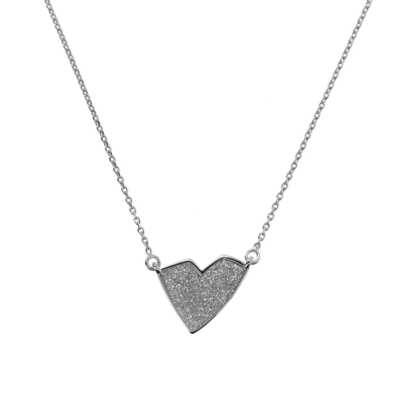 Glitter or Red Heart Necklace by Netali Nissim