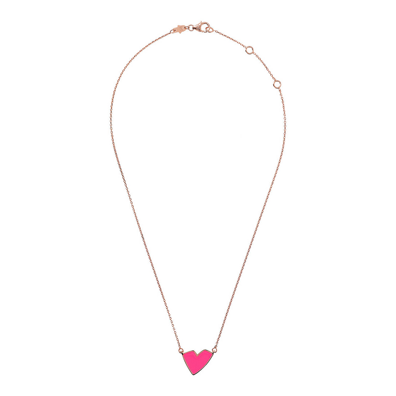 Glitter or Red Heart Necklace by Netali Nissim