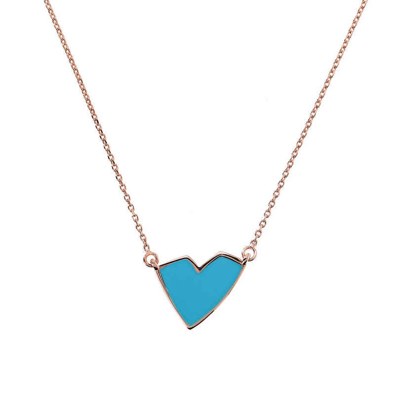 Glitter or Red Heart Necklace by Netali Nissim