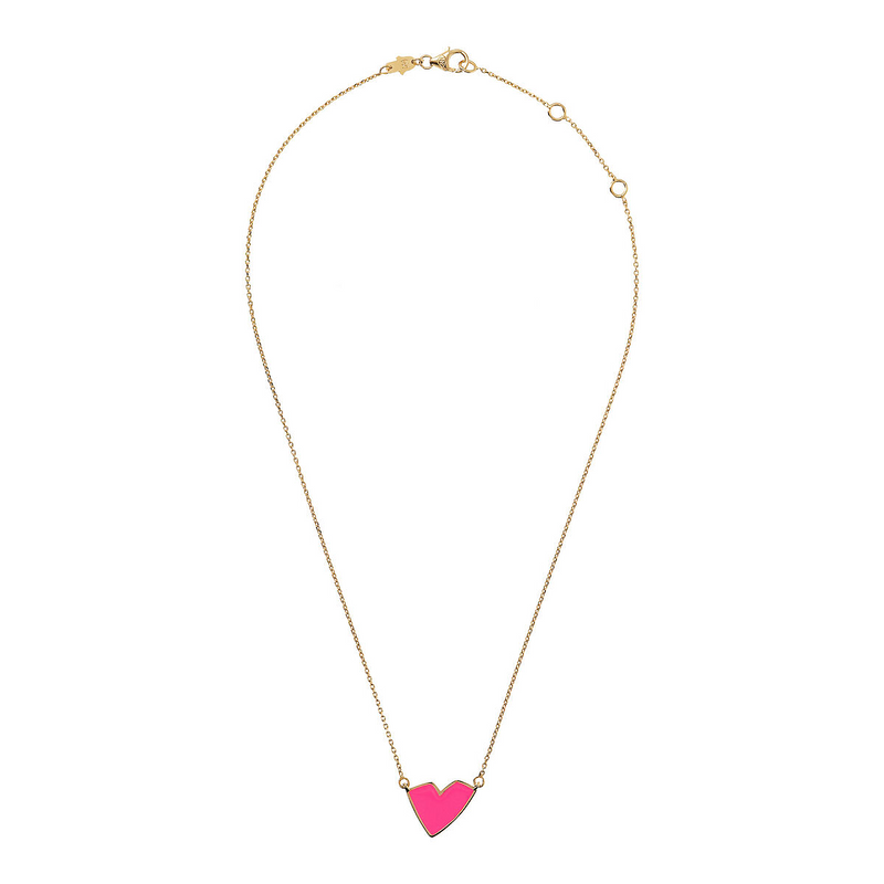 Glitter or Red Heart Necklace by Netali Nissim