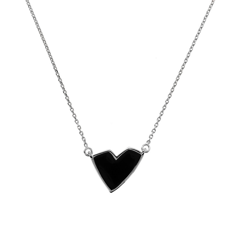 Glitter or Red Heart Necklace by Netali Nissim