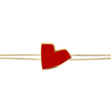 Enamel Heart Bracelet Large Size by Netali Nissim
