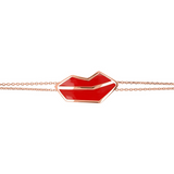 Red Mouth Bracelet Large Size by Netali Nissim