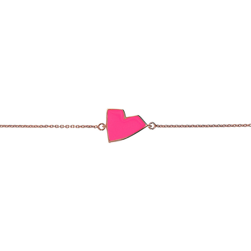 Enamel Heart Bracelet – Small Size by Netali Nissim