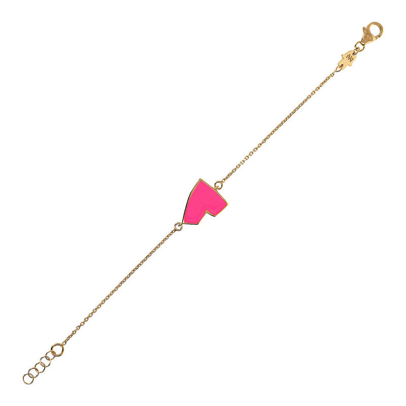 Enamel Heart Bracelet – Small Size by Netali Nissim