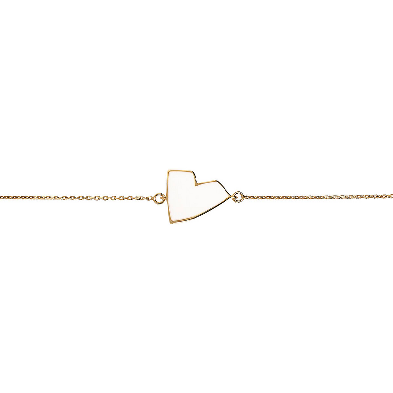 Enamel Heart Bracelet – Small Size by Netali Nissim