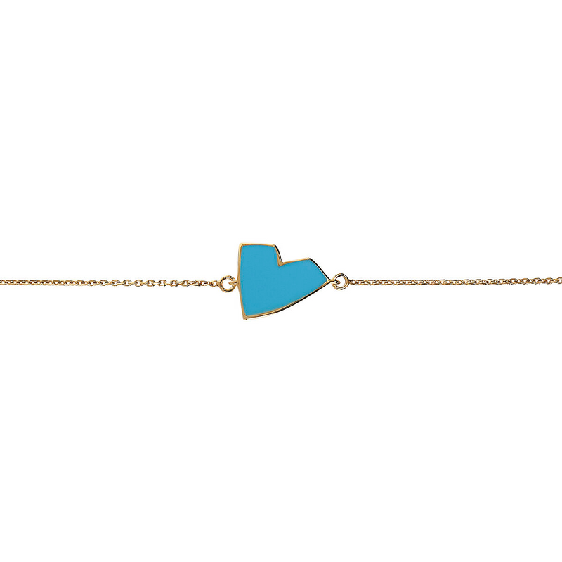 Enamel Heart Bracelet – Small Size by Netali Nissim