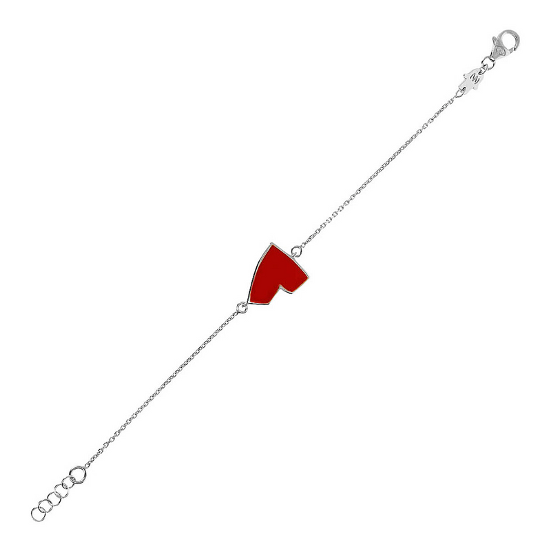 Enamel Heart Bracelet – Small Size by Netali Nissim