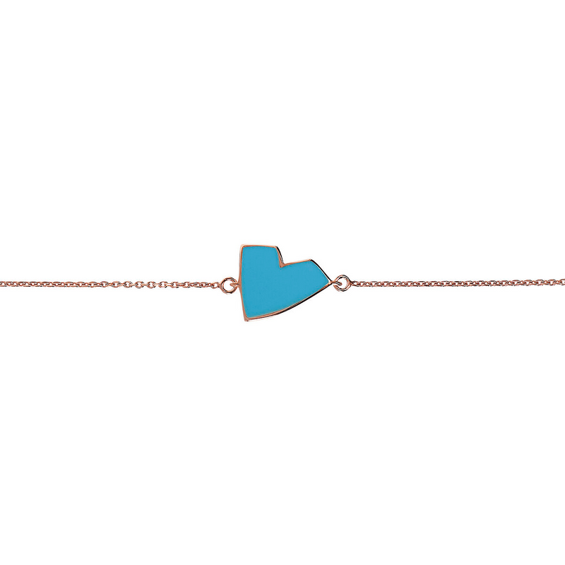Enamel Heart Bracelet – Small Size by Netali Nissim