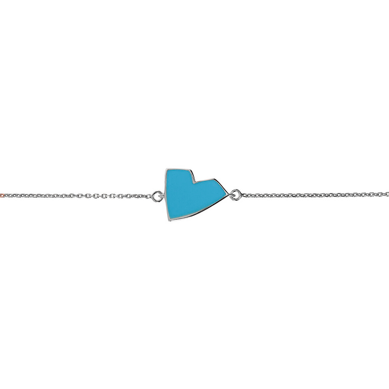Enamel Heart Bracelet – Small Size by Netali Nissim