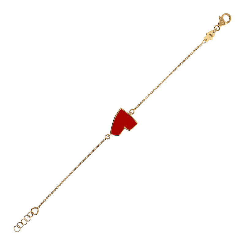 Enamel Heart Bracelet – Small Size by Netali Nissim
