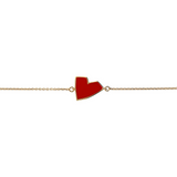 Enamel Heart Bracelet – Small Size by Netali Nissim