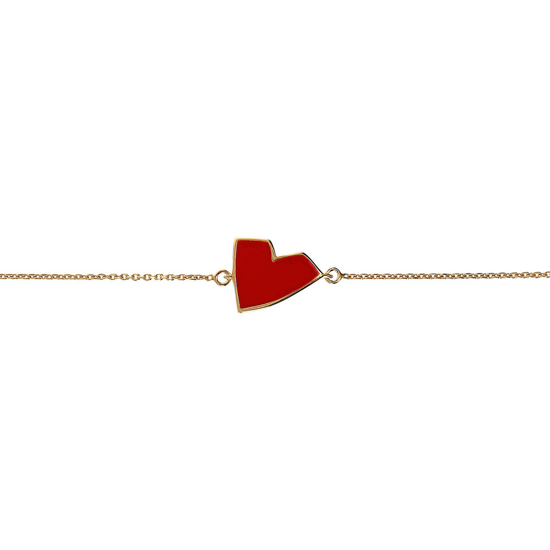 Enamel Heart Bracelet – Small Size by Netali Nissim