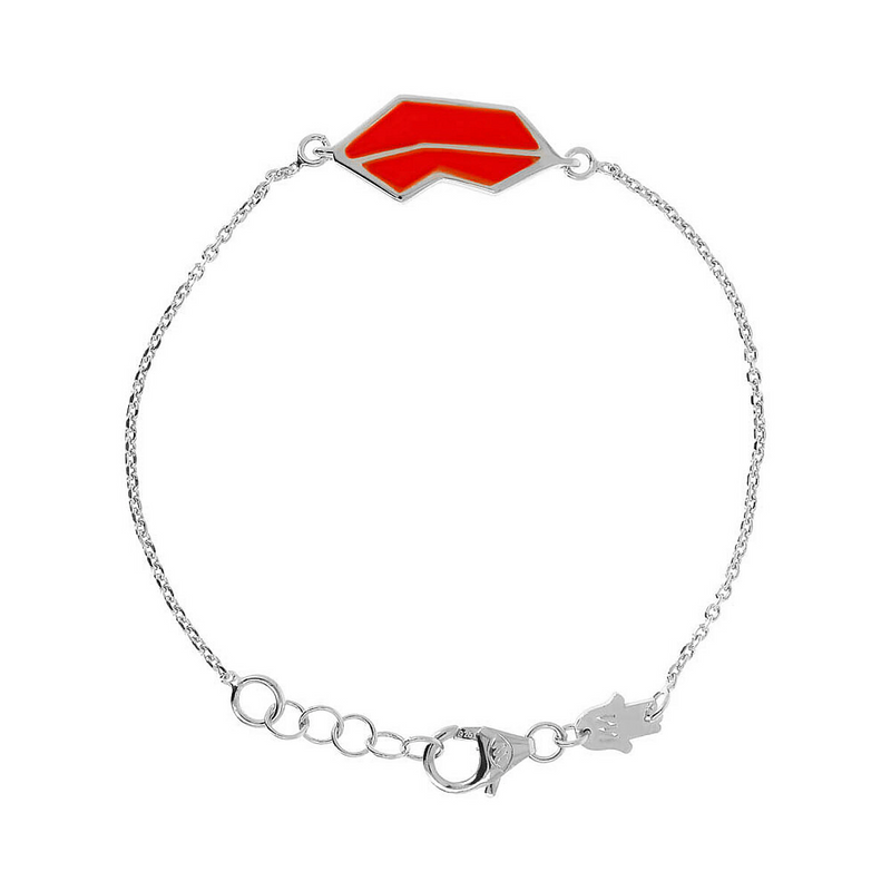 Red Mouth Bracelet Small Size by Netali Nissim