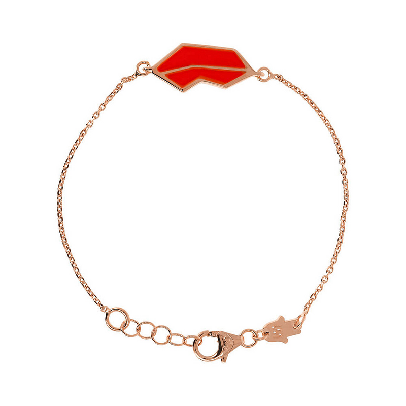Red Mouth Bracelet Small Size by Netali Nissim