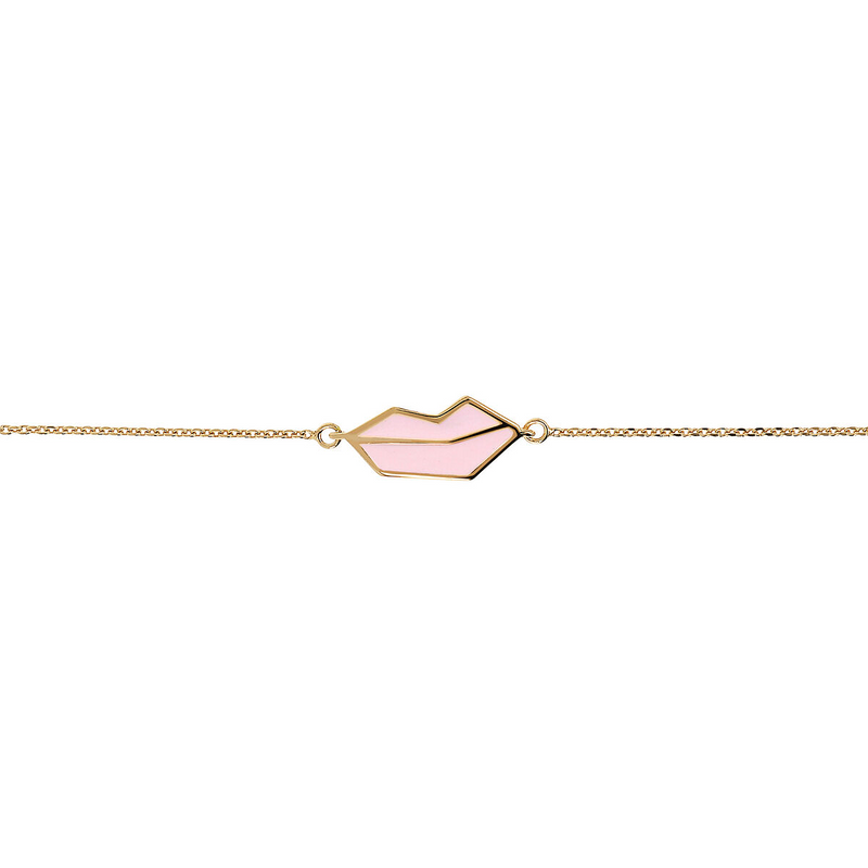 Red Mouth Bracelet Small Size by Netali Nissim