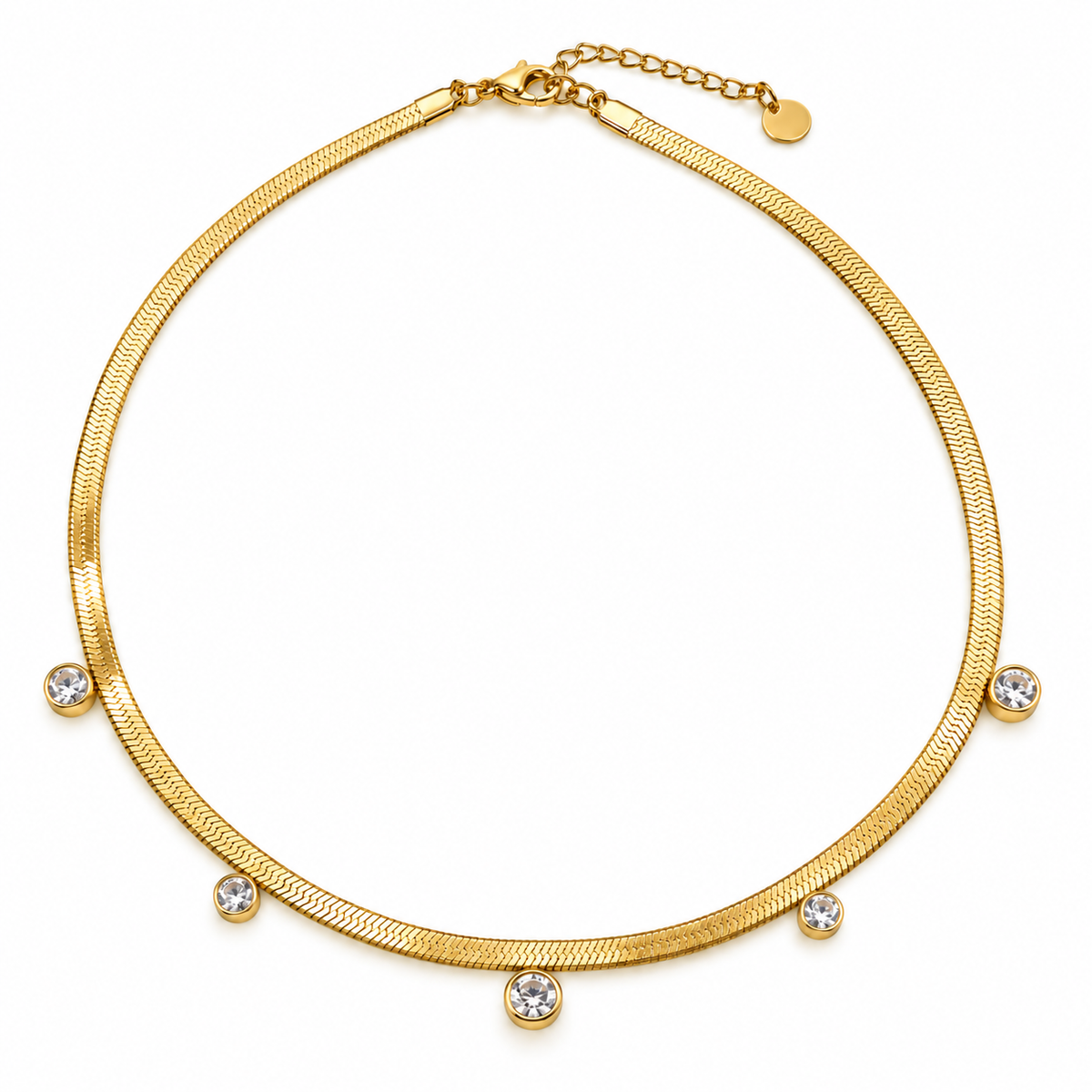 Collana Snake con castoncini