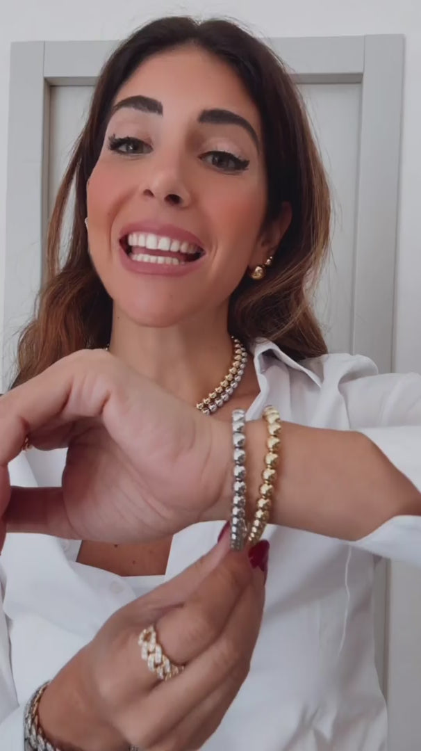 Bracciale a Palline 6 mm – Oro Giallo, Oro Bianco o Oro Rosa - video - L DI LINDA