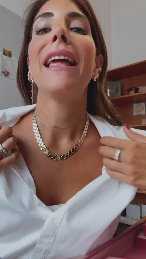 Collana a girocollo motivo esagonale - video - L DI LINDA