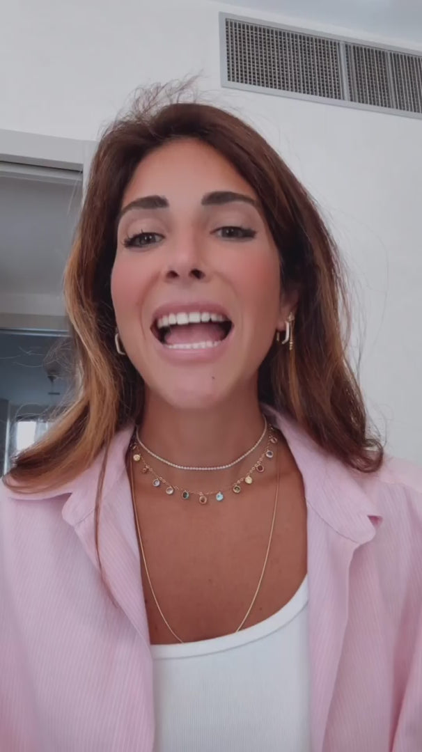 Collana con ciondoli pendenti colorati - video - L DI LINDA