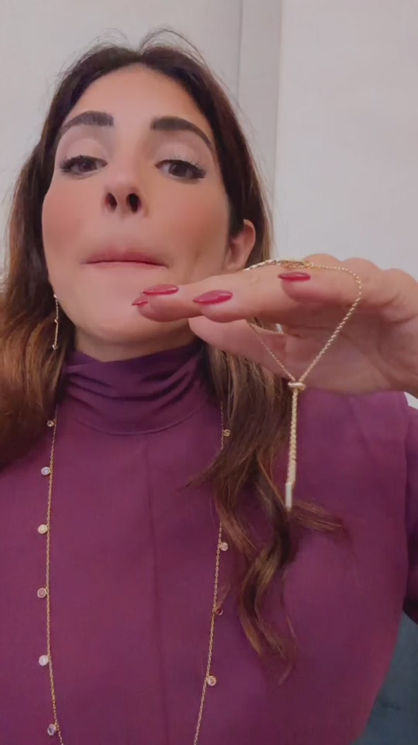 Bracciale con Pietre Bianche o Multicolor Regolabile - video - L DI LINDA