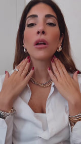 Orecchini Goccia Bombata con Zirconcini